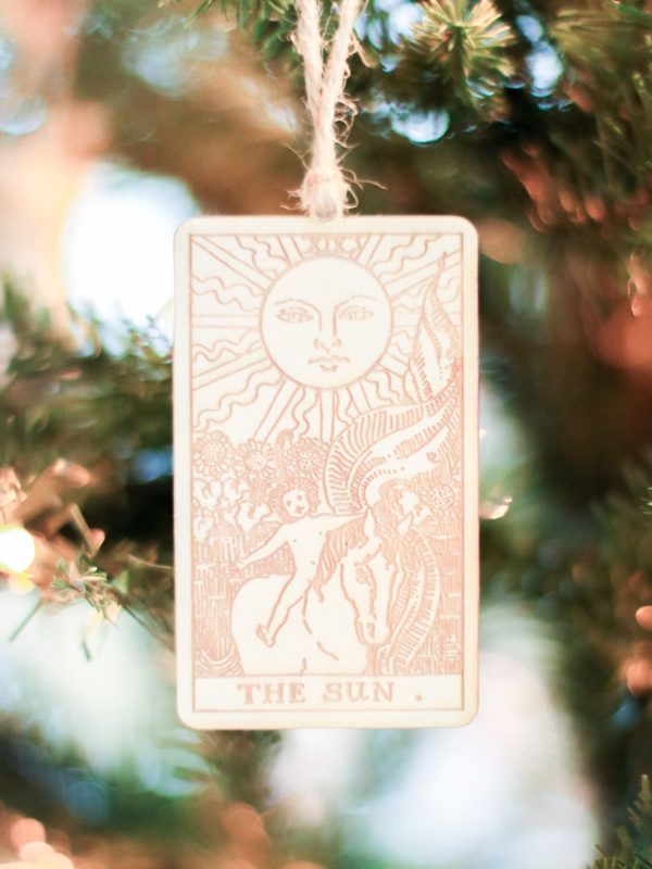 lasergravert tarot kort juleornament